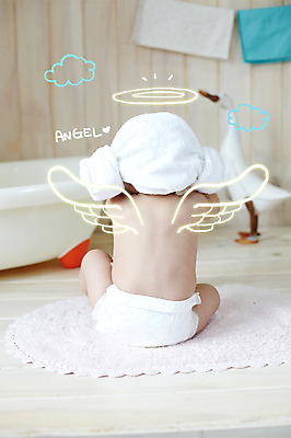 전신 PSD 편집이미지 여자 날개 포토일러 천사 오리 욕조 합성일러스트 한명 사람 앉기 동양인 뒷모습 수건 목욕 한국인 아기 여자만 여자한명만 아기만 여자아기만 여자아기한명만 이미지편집 1 뷰포인트 모션 조류 인종 위생용품 청결 파일형식