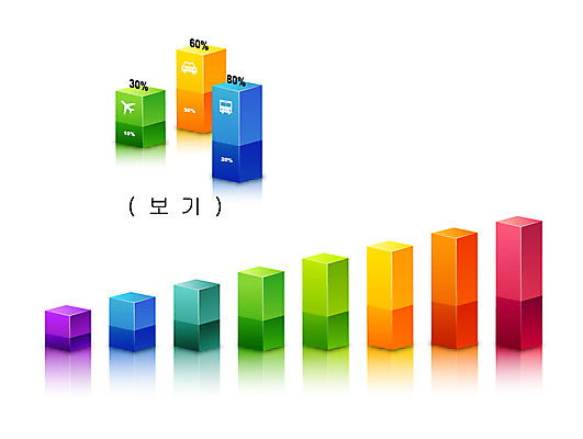 아이콘 컬러 통계 수치 그래프 사람없음 컬러풀 자료 인포그래픽 막대기 표 막대그래프 입체 상승 서류판 2D아이콘 AI파일 컨셉 사무용품 파일형식 벡터 문구용품 오브젝트