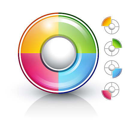 아이콘 컬러 조각 부분 통계 수치 그래프 사람없음 컬러풀 자료 인포그래픽 원형 표 입체 원그래프 서류판 2D아이콘 AI파일 도형 사무용품 파일형식 벡터