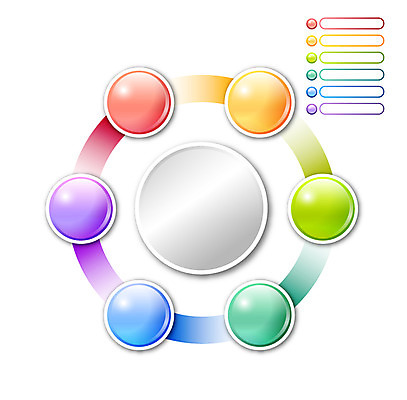 아이콘 컬러 통계 수치 그래프 사람없음 컬러풀 자료 인포그래픽 원형 표 입체 순환 다이얼 서류판 2D아이콘 AI파일 도형 모션 사무용품 파일형식 벡터