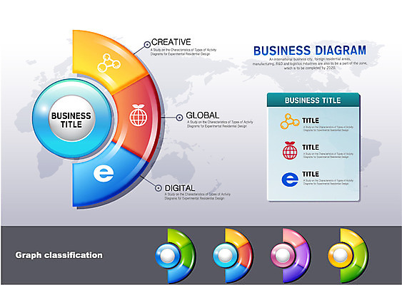 도형 컬러 세계지도 지도 일러스트 비즈니스 통계 수치 그래프 사람없음 컬러풀 자료 인포그래픽 구 원형 표 입체 반쪽 원그래프 다이얼 반 서류판 국내일러스트 AI파일 세계 사무용품 파일형식 벡터