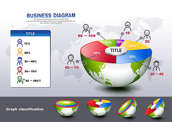 도형 컬러 세계지도 지도 일러스트 비즈니스 통계 수치 그래프 사람없음 컬러풀 자료 인포그래픽 구 원형 표 연령 입체 반쪽 원그래프 반구 반 서류판 국내일러스트 AI파일 세계 사무용품 파일형식 벡터