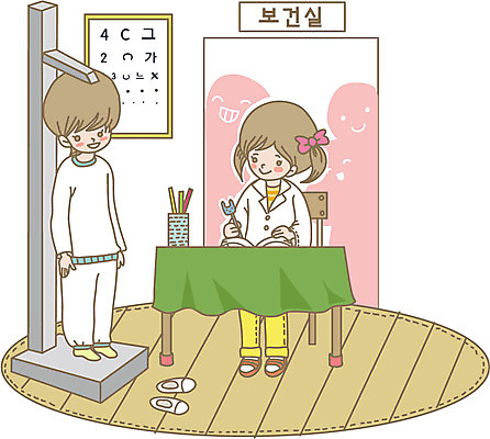 전신 여자 어린이교육 교육 남자 어린이 신발 의자 일러스트 열쇠 실내화 서기 미소 웃음 사람 앉기 소년 성인 두명 필기구 펜 볼펜 교사 책상 키_신체 체육복 키재기 신체검사 보건실 양호선생님 국내일러스트 AI파일 직업 가구 신체 의학 모션 문구용품 표정 운동복 체육 측정 검사_조사 파일형식 벡터