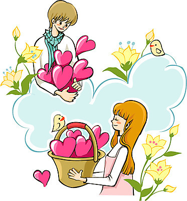 식물 동물 커플 여자 기념일 남자 꽃 행복 한쌍 프로포즈 잎 데이트 일러스트 조류 함께함 사랑 서기 미소 웃음 사람 이벤트 상반신 성인 두명 바구니 눈감음 다정 쌍 선물바구니 성인만 국내일러스트 AI파일 감정 컨셉 관계 모션 표정 선물 파일형식 벡터