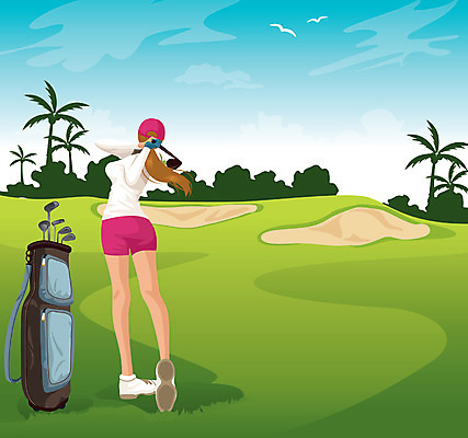 전신 나무 식물 동물 구름 우먼라이프 라이프스타일 여자 스포츠 골프 일러스트 골프장 조류 하늘 레저 한명 서기 사람 잔디 성인 레포츠 야자수 운동 골프채 골프가방 열대나무 여자만 여자한명만 성인여자만 성인만 국내일러스트 AI파일 자연요소 1 가방 스포츠시설 모션 골프용품 건강 생활 구기 파일형식 벡터