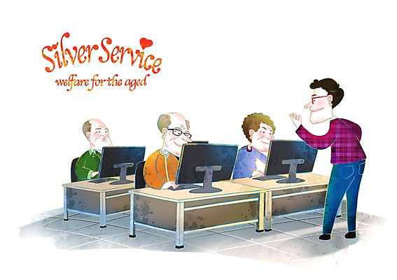 PSD 라이프스타일 여자 할아버지 노년 남자 할머니 일러스트 서기 미소 웃음 사람 앉기 여러명 성인 라이프 실버라이프 노후 컴퓨터 교사 봉사 도움 사회 실버 자원봉사자 사회이슈 사회복지 복지 책상 노인복지 사회봉사 컴퓨터책상 노인만 성인만 국내일러스트 직업 가구 다수 컨셉 모션 표정 생활 전자제품 공동체 파일형식