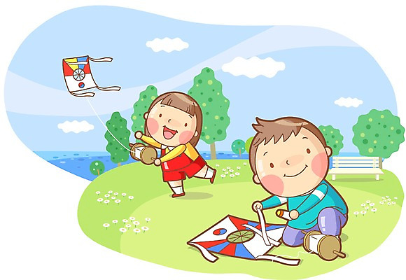 전신 나무 식물 구름 여자 어린이교육 교육 남자 꽃 어린이 일러스트 하늘 미소 웃음 사람 소녀 소년 두명 전통놀이 체험학습 체험 연 연날리기 방패연 얼레 어린이만 국내일러스트 AI파일 자연요소 전통 컨셉 놀이 표정 놀이용품 파일형식 벡터