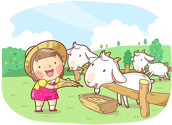 전신 나무 식물 동물 구름 모자 여자 어린이교육 교육 어린이 일러스트 포유류 하늘 한명 서기 미소 웃음 사람 소녀 잔디 초원 농장 목장 체험학습 체험 풀 건초 먹이 목장체험 여자만 여자한명만 어린이만 소녀만 소녀한명만 국내일러스트 AI파일 자연요소 1 잡화 컨셉 농업 모션 표정 파일형식 벡터