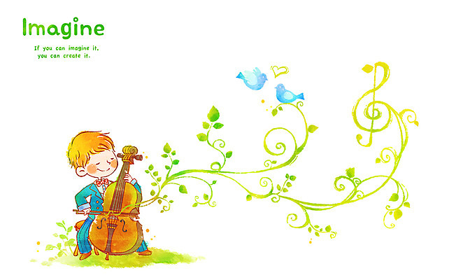 전신 PSD 나무 식물 동물 남자 어린이 악기 연주 일러스트 상상 조류 현악기 상상일러스트 한명 미소 웃음 사람 앉기 소년 판타지 풀 높은음자리표 첼로 남자만 남자한명만 어린이만 소년만 소년한명만 국내일러스트 1 음악 음표 모션 표정 파일형식 찰현악기