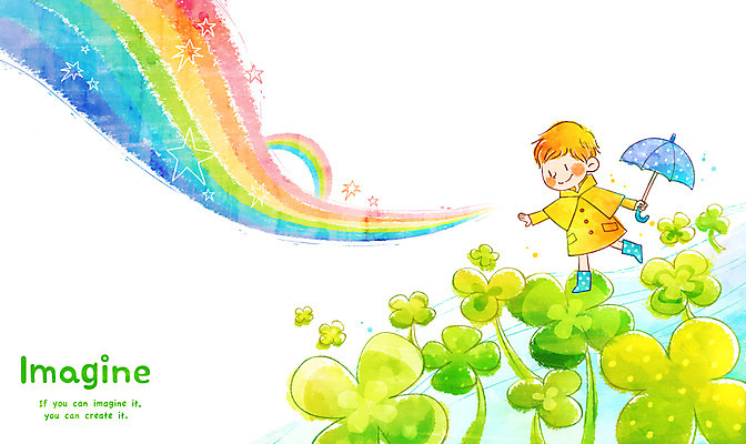 전신 PSD 식물 남자 별 어린이 무지개 잎 일러스트 우산 상상 상상일러스트 한명 서기 미소 웃음 사람 소년 판타지 네잎클로버 클로버 우비 남자만 남자한명만 어린이만 소년만 소년한명만 국내일러스트 자연요소 1 옷 모션 표정 파일형식