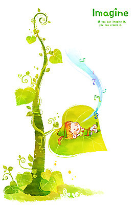 전신 PSD 나무 식물 남자 어린이 잎 음표 일러스트 노래 상상 나뭇잎 상상일러스트 한명 미소 웃음 사람 소년 판타지 눕기 높은음자리표 피터팬 남자만 남자한명만 어린이만 소년만 소년한명만 국내일러스트 1 기호 음악 모션 동화 표정 파일형식