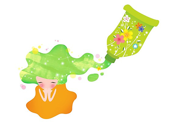 전신 PSD 식물 캐릭터 라이프스타일 헤어스타일 여자 꽃 여유 일러스트 한명 미소 웃음 사람 앉기 라이프 뷰티 약 물방울무늬 염색 염색약 여자만 여자한명만 국내일러스트 일러캐릭터 1 감정 무늬 의학 모션 표정 생활 파일형식