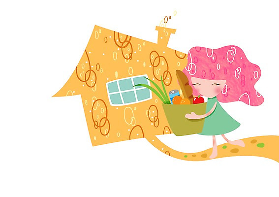 전신 PSD 캐릭터 라이프스타일 여자 여유 음식 일러스트 창문 주택 한명 서기 미소 웃음 사람 라이프 장보기 바구니 장바구니 여자만 여자한명만 국내일러스트 일러캐릭터 1 감정 모션 표정 건물 생활 쇼핑 파일형식