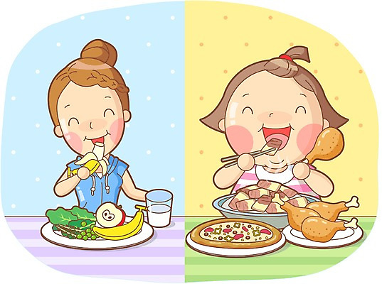 우먼라이프 라이프스타일 여자 몸매관리 다이어트 채소 과일 일러스트 잔 피자 패스트푸드 건강 육류 미소 웃음 사람 앉기 상반신 성인 두명 라이프 컵 건강관리 치킨 샐러드 우유 비교 목표 계획 몸매 비만 날씬함 채식 육식 여자만 성인여자만 성인만 국내일러스트 AI파일 식기 음식 컨셉 식재료 모션 유제품 서양음식 표정 관리 생활 인스턴트 닭고기요리 파일형식 벡터