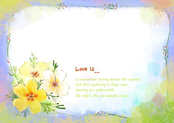 PSD 식물 배너 꽃 화초 액자 백그라운드 꽃백그라운드 일러스트 자연 프레임 틀 사람없음 노란색 공백 편지 편지지 국내일러스트 컬러 생태계 파일형식