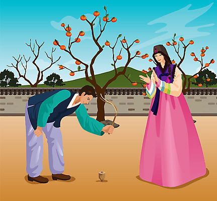 전신 나무 식물 한국문화 한국전통 전통 여자 명절 열매 남자 전통문화 문화 과일 일러스트 산 서기 미소 웃음 사람 성인 두명 담장 전통놀이 전통의상 한복 감나무 팽이 팽이치기 팽이놀이 팽이돌리기 팽이채 성인만 국내일러스트 AI파일 동양문화 기념일 모션 놀이 한국 표정 감 놀이용품 파일형식 벡터