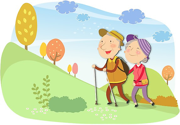 전신 나무 식물 구름 모자 라이프스타일 부부 커플 여자 할아버지 노년 남자 할머니 여유 일러스트 지팡이 하늘 휴식 서기 미소 웃음 사람 성인 두명 라이프 실버라이프 노후 노부부 등산 트래킹 실버 즐거움 노인만 성인만 국내일러스트 AI파일 자연요소 잡화 감정 컨셉 관계 모션 레저 표정 생활 파일형식 벡터