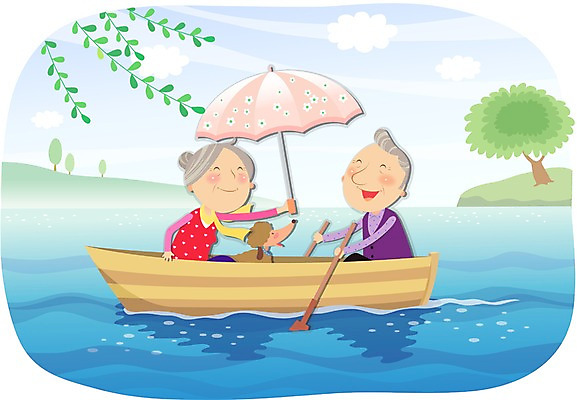 나무 식물 구름 라이프스타일 부부 커플 여자 할아버지 노년 남자 할머니 호수 여유 잎 일러스트 하늘 휴식 미소 웃음 사람 앉기 상반신 성인 두명 라이프 실버라이프 노후 강 노부부 실버 즐거움 노 양산 노젓기 선박 노인만 성인만 국내일러스트 AI파일 자연요소 감정 컨셉 수상교통 관계 모션 표정 생활 파일형식 벡터