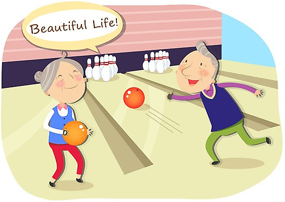 전신 라이프스타일 부부 커플 여자 할아버지 노년 남자 할머니 여유 일러스트 휴식 서기 미소 웃음 사람 성인 두명 라이프 실버라이프 노후 운동 노부부 실버 볼링핀 볼링 즐거움 볼링공 볼링장 노인만 성인만 국내일러스트 AI파일 감정 컨셉 공 관계 모션 표정 건강 생활 구기 볼링용품 파일형식 벡터