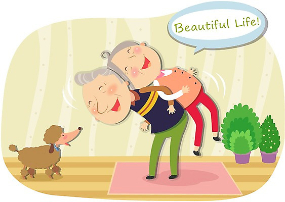 전신 식물 동물 라이프스타일 부부 커플 여자 할아버지 노년 남자 화분 할머니 여유 일러스트 포유류 휴식 서기 미소 웃음 사람 성인 두명 라이프 실버라이프 노후 노부부 스트레칭 실버 개 강아지 즐거움 체조 등배지기 노인만 성인만 국내일러스트 AI파일 감정 컨셉 관계 모션 표정 생활 반려동물 운동 파일형식 벡터