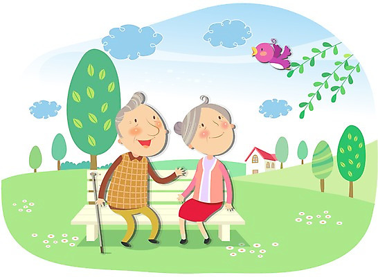 전신 나무 식물 동물 구름 라이프스타일 부부 커플 여자 할아버지 노년 남자 할머니 여유 잎 벤치 의자 일러스트 조류 지팡이 하늘 휴식 주택 미소 웃음 사람 앉기 성인 두명 라이프 실버라이프 노후 노부부 실버 즐거움 노인만 성인만 국내일러스트 AI파일 자연요소 감정 가구 컨셉 관계 모션 표정 건물 생활 파일형식 벡터