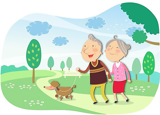 전신 나무 식물 동물 구름 라이프스타일 부부 커플 여자 할아버지 노년 남자 할머니 여유 잎 벤치 의자 일러스트 포유류 하늘 휴식 나뭇잎 서기 미소 웃음 사람 잔디 초원 성인 두명 라이프 실버라이프 노후 노부부 산책 풀 실버 개 강아지 즐거움 노인만 성인만 국내일러스트 AI파일 자연요소 감정 가구 컨셉 관계 모션 표정 생활 반려동물 파일형식 벡터