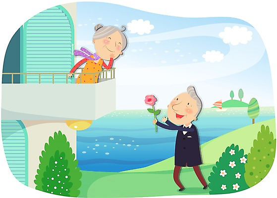 나무 식물 구름 라이프스타일 부부 커플 여자 기념일 할아버지 노년 남자 꽃 할머니 여유 바다 프로포즈 일러스트 난간 하늘 휴식 주택 서기 미소 웃음 사람 이벤트 성인 해변 두명 라이프 실버라이프 노후 장미 노부부 실버 즐거움 노인만 성인만 국내일러스트 AI파일 자연요소 감정 컨셉 관계 모션 표정 건물 생활 파일형식 벡터