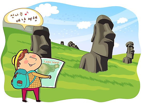 전신 구름 남자 여유 어린이 해외여행 여행 지도 가방 일러스트 배낭 하늘 한명 서기 미소 웃음 사람 소년 초원 관광지 여행객 즐거움 배낭여행 여행지도 모아이 이스터 이스터섬 남자만 남자한명만 어린이만 소년만 소년한명만 국내일러스트 AI파일 자연요소 1 해외 잡화 감정 섬 모션 표정 석상 칠레 파일형식 벡터