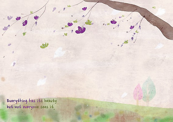 PSD 나무 식물 꽃잎 꽃 백그라운드 잎 일러스트 자연 나뭇잎 꽃나무 풍경 사람없음 자연백그라운드 국내일러스트 생태계 파일형식