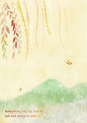 PSD 나무 식물 동물 나비 곤충 백그라운드 잎 일러스트 자연 나뭇잎 산 풍경 사람없음 자연백그라운드 국내일러스트 생태계 파일형식