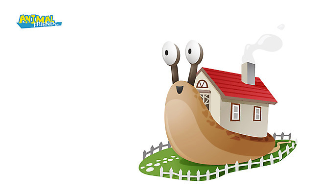 식물 동물 캐릭터 동물캐릭터 일러스트 연체동물 주택 애니멀프린트 잔디 초원 사람없음 건물 울타리 풀 달팽이 일러캐릭터 AI파일 건축물 무척추동물 담장 파일형식 벡터