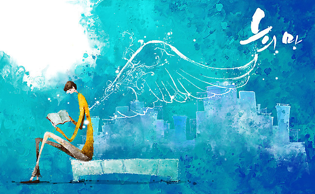 전신 PSD 남자 백그라운드 날개 일러스트 희망프로젝트 한명 사람 앉기 빌딩 건물 책 독서 희망 사회이슈 남자한명만 국내일러스트 1 건축물 감정 컨셉 모션 남자만 파일형식