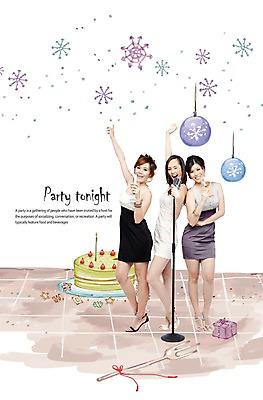 전신 PSD 외국인 편집이미지 우먼라이프 라이프스타일 여자 행복 포즈 포크 와인잔 촛불 잔 주류 선물 서기 미소 웃음 들기 사람 이벤트 20대 성인 라이프 세명 선물상자 파티 손들기 케이크 와인 스탠드마이크 마이크 즐거움 파티복 특별함 여자만 성인여자만 청년만 청년여자만 성인만 이미지편집 식기 옷 감정 음료 음향기기 컨셉 술잔 초 모션 디저트 표정 인종 청년 생활 상자 파일형식