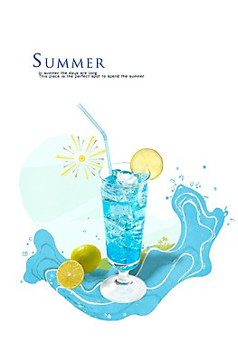 PSD 편집이미지 여유 음료 음식 바다 컬러 조각 잔 주류 빨대 사람없음 장식 물 파란색 태양 얼음 칵테일 시원함 라임 블루라군 이미지편집 자연요소 식기 감정 과일 파일형식