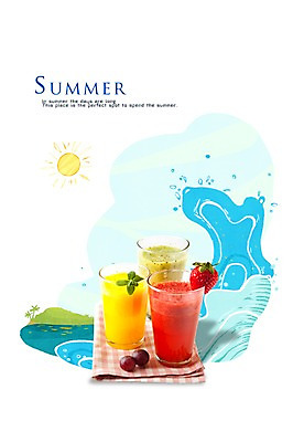 PSD 나무 식물 편집이미지 여유 음료 음식 바다 과일 딸기 포도 잔 사람없음 컵 물 태양 주스 과일주스 오렌지주스 시원함 딸기주스 키위주스 이미지편집 자연요소 식기 감정 파일형식