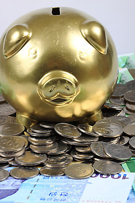 포토 JPG 스튜디오촬영 컬러 컨셉 지폐 돈 비즈니스 실내 근접촬영 사람없음 금융 경제 동전 저축 돼지저금통 저금통 금색 절약 원화 황금 만원 백원 오백원 오브젝트 천원 국내포토 뷰포인트 내부 재산 파일형식