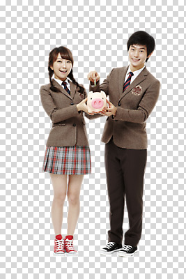 전신 편집이미지 학생 라이프스타일 여학생 여자 남자 교복 남학생 운동화 돈 청소년 양갈래머리 여고생 고등학생 땋은머리 서기 미소 웃음 들기 사람 동양인 두명 앞모습 10대 친구 스쿨라이프 십대라이프스타일 동전 저축 한국인 돼지저금통 저금통 절약 스니커즈 PNG 십대만 편집소스 헤어스타일 옷 뷰포인트 신발 컨셉 학교 관계 모션 표정 인종 생활 금융 재산 파일형식