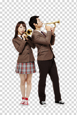 전신 편집이미지 학생 라이프스타일 여학생 여자 남자 교복 악기 음악 남학생 운동화 연주 청소년 양갈래머리 여고생 고등학생 관악기 서기 들기 사람 동양인 두명 앞모습 옆모습 10대 친구 스쿨라이프 십대라이프스타일 한국인 불기 나팔 스니커즈 음악교육 PNG 십대만 편집소스 헤어스타일 옷 교육 뷰포인트 신발 학교 관계 모션 문화예술 인종 생활 파일형식