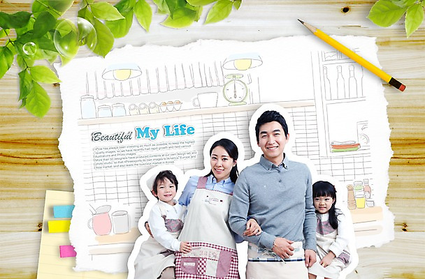 PSD 식물 편집이미지 여자 남자 행복 종이 어린이 잎 가족 탁자 엄마 나뭇잎 함께함 사랑 가족애 미소 웃음 사람 소녀 소년 여러명 상반신 성인 부모 필기구 연필 앞치마 화목 자녀 물방울 메모지 아빠 비눗방울 공기방울 가족사진 포스트잇 이미지편집 감정 가구 다수 컨셉 관계 문구용품 학용품 표정 사무용품 파일형식 단체사진