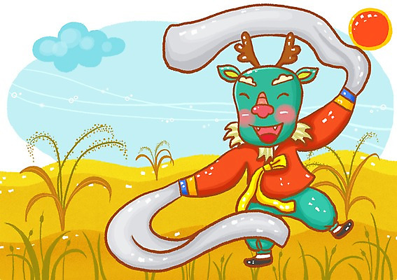 전신 PSD 식물 동물 구름 캐릭터 한마리 한국전통 동물캐릭터 포즈 일러스트 전통캐릭터 새해 논 서기 손짓 초원 사람없음 태양 전통놀이 벼 용띠 십이지신 용 춤 풀 한복 신년캐릭터 탈춤 용캐릭터 한삼 국내일러스트 일러캐릭터 자연요소 1 전통 농업 모션 놀이 문화예술 곡류 한국 전통의상 전통공연 전통무용 파일형식