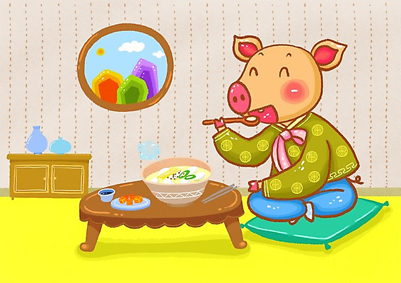 전신 PSD 동물 캐릭터 한마리 한국전통 한식 음식 동물캐릭터 포즈 일러스트 젓가락 창문 탁자 반찬 전통캐릭터 새해 수저 방석 들기 앉기 사람없음 숟가락 식사 전통음식 십이지신 돼지띠 돼지 한복 깍두기 먹기 밥상 신년캐릭터 서랍장 떡국 돼지캐릭터 국내일러스트 일러캐릭터 1 전통 식기 가구 포유류 모션 김치 한국 전통의상 파일형식