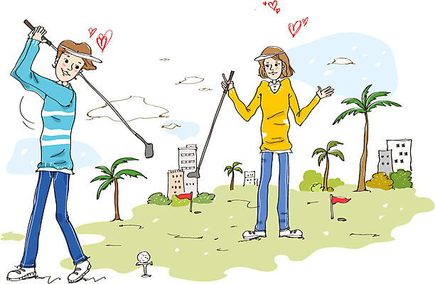 전신 나무 식물 구름 모자 라이프스타일 건축물 여자 남자 여유 스포츠 골프 일러스트 공 레저 휴식 골프공 주택 서기 들기 사람 잔디 20대 성인 취미 두명 건물 라이프 야자수 운동 골프채 스윙 즐거움 캡 청년만 성인만 국내일러스트 AI파일 자연요소 모자_잡화 잡화 건축 감정 포즈 컨셉 모션 골프용품 건강 청년 생활 구기 파일형식 벡터