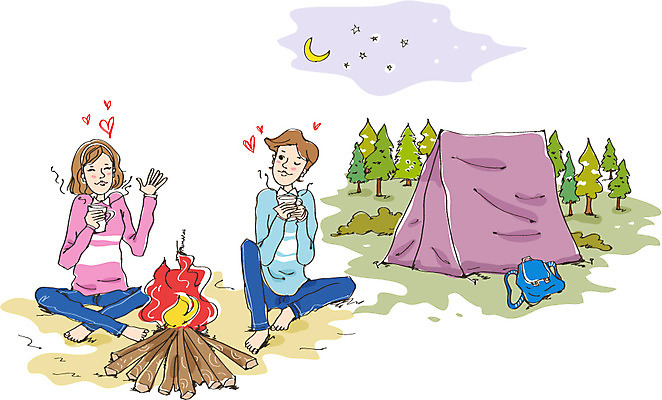 전신 나무 식물 라이프스타일 여자 남자 별 여유 가방 일러스트 배낭 하늘 휴식 잔 텐트 들기 사람 앉기 20대 성인 취미 두명 라이프 컵 캠핑 달 차 숲 커피잔 모닥불 즐거움 청년만 성인만 국내일러스트 AI파일 자연요소 식기 잡화 감정 커피 음료 컨셉 모션 불 레저 캠핑도구 청년 생활 파일형식 벡터