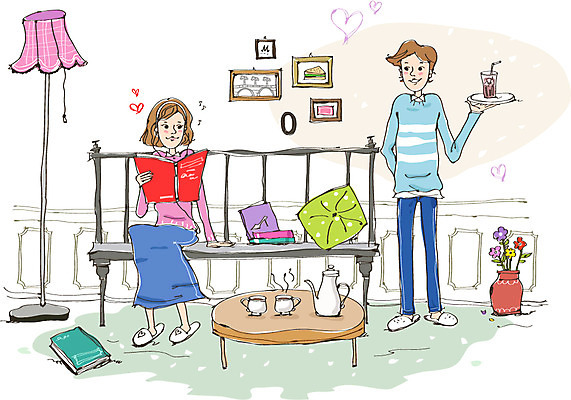 전신 식물 라이프스타일 접시 여자 남자 꽃 화분 여유 커피 음료 이어폰 액자 쿠션 거실 벤치 의자 일러스트 탁자 주전자 휴식 전등 잔 서기 들기 사람 앉기 20대 성인 취미 두명 라이프 책 독서 꽃병 음악감상 스탠드 차 커피잔 즐거움 청년만 성인만 국내일러스트 AI파일 식기 감정 음향기기 가구 컨셉 모션 주방용품 조명 청년 생활 감상 파일형식 벡터