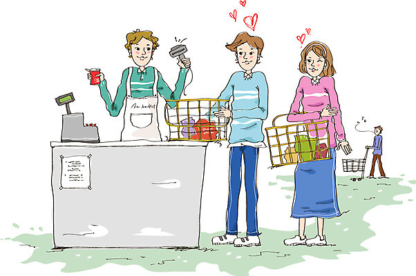 전신 라이프스타일 여자 남자 여유 일러스트 휴식 서기 들기 사람 여러명 상반신 20대 성인 취미 라이프 쇼핑 장보기 앞치마 카트 쇼핑카 계산기 계산 계산대 장바구니 즐거움 바코드 마트 청년만 성인만 국내일러스트 AI파일 감정 다수 컨셉 모션 문구용품 청년 생활 바구니 상점 장비 파일형식 벡터