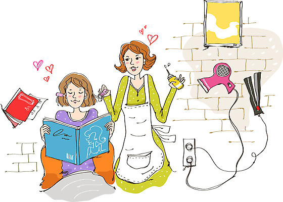 라이프스타일 응시 여자 여유 일러스트 휴식 서기 들기 사람 앉기 상반신 20대 성인 취미 두명 라이프 책 머리카락 앞치마 파마 잡지 미용실 드라이어 미용사 즐거움 전단 롤 고데기 여자만 성인여자만 청년만 청년여자만 성인만 국내일러스트 AI파일 직업 헤어스타일 시선 감정 컨셉 모션 청년 생활 간행물 머리 미용용품 뷰티샵 홍보물 헤어용품 파일형식 벡터