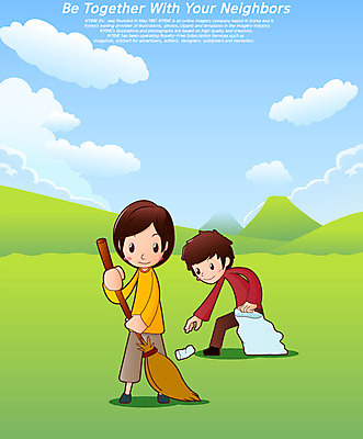 전신 구름 학생 여자 남자 일러스트 청소년 산 서기 사람 잔디 두명 10대 봉사 도움 자원봉사자 쓰레기 청소도구 빗자루 청소 사회복지 복지 더불어사는사회 사회봉사 쓰레기봉투 선행 쓰레기줍기 십대만 국내일러스트 AI파일 자연요소 식물 컨셉 모션 봉투 도구 사회이슈 파일형식 벡터 줍기