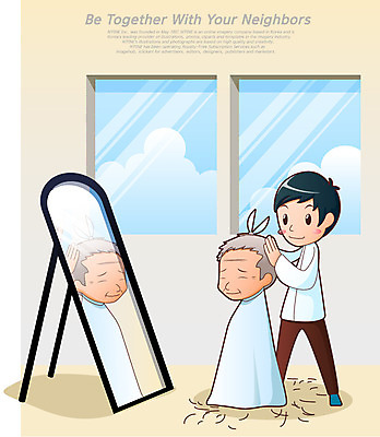 전신 구름 할아버지 노년 남자 일러스트 창문 가위 서기 사람 앉기 성인 두명 30대 머리카락 거울 봉사 도움 자원봉사자 이발 자르기 사회복지 복지 노인복지 더불어사는사회 사회봉사 전신거울 80대 독거노인 선행 이발사 남자만 성인남자만 성인만 국내일러스트 AI파일 자연요소 컨셉 모션 문구용품 장년 머리 사회이슈 파일형식 벡터