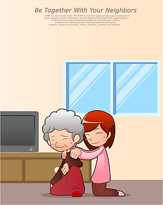 전신 여자 노년 할머니 일러스트 창문 사람 앉기 20대 성인 두명 텔레비전 봉사 도움 자원봉사자 사회복지 복지 노인복지 더불어사는사회 사회봉사 80대 독거노인 선행 여자만 성인여자만 성인만 국내일러스트 AI파일 컨셉 모션 청년 전자제품 사회이슈 파일형식 벡터