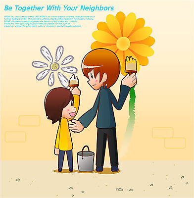 전신 응시 남자 꽃 어린이 일러스트 통 서기 사람 손짓 20대 성인 두명 페인트 붓 봉사 도움 자원봉사자 사회복지 복지 벽화 그림 더불어사는사회 페인트통 페인트붓 사회봉사 선행 남자만 국내일러스트 AI파일 식물 시선 컨셉 모션 청년 사회이슈 파일형식 벡터